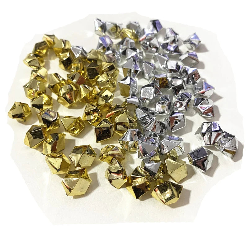 50PCS Acrylic Gold Silver Irregular Stone Game Pieces