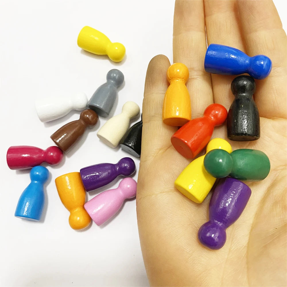 20Pcs Wooden Pawn Pieces For Board Games