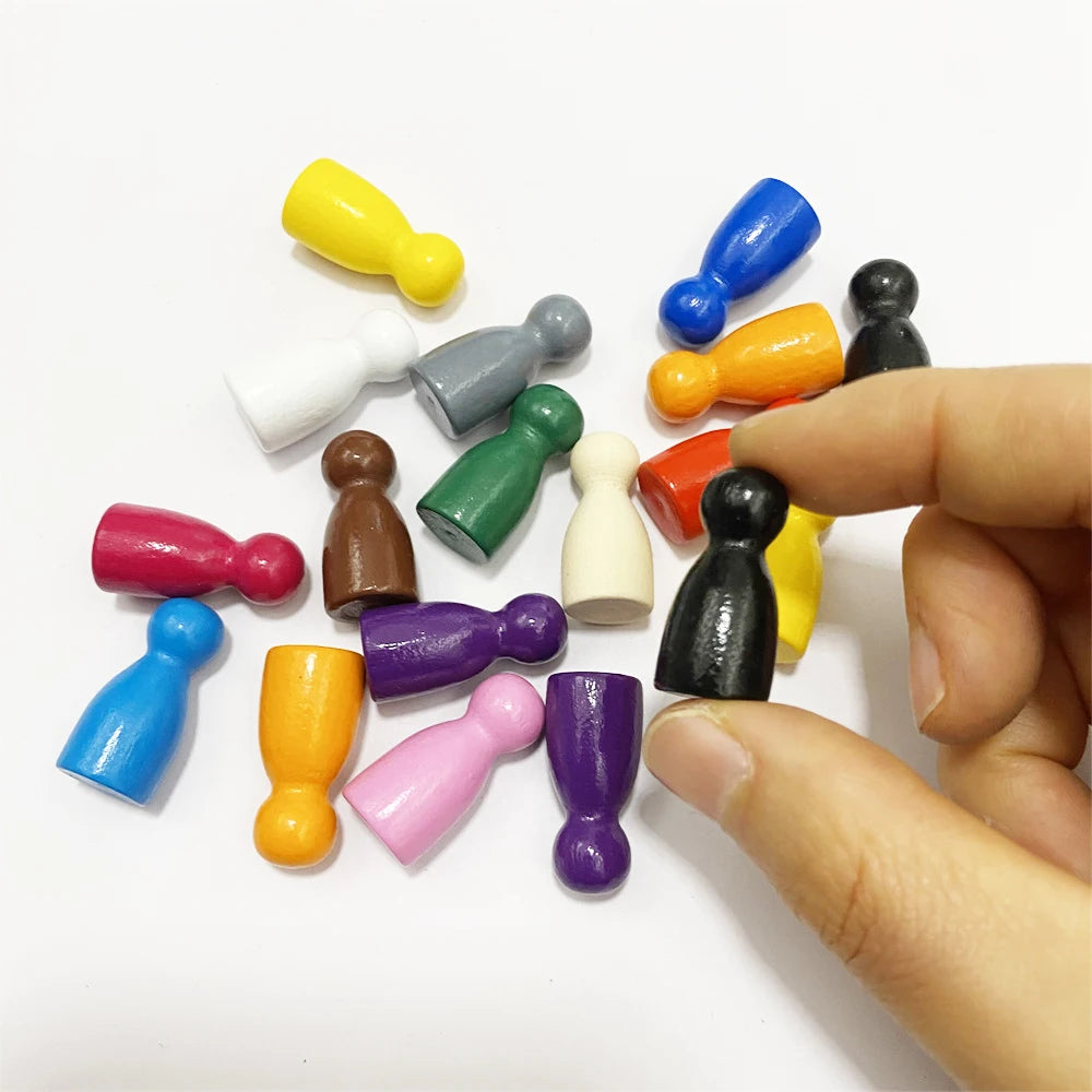 20Pcs Wooden Pawn Pieces For Board Games