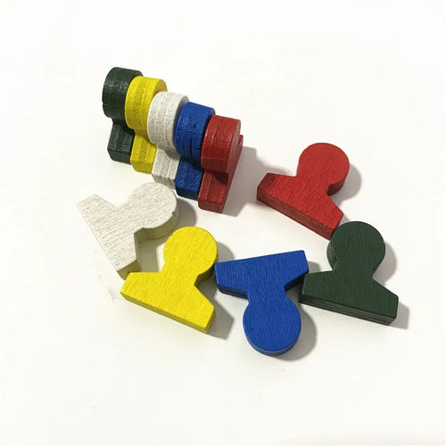 50 Pc Wooden Shaped Game Pieces For Board Games - Out of Play