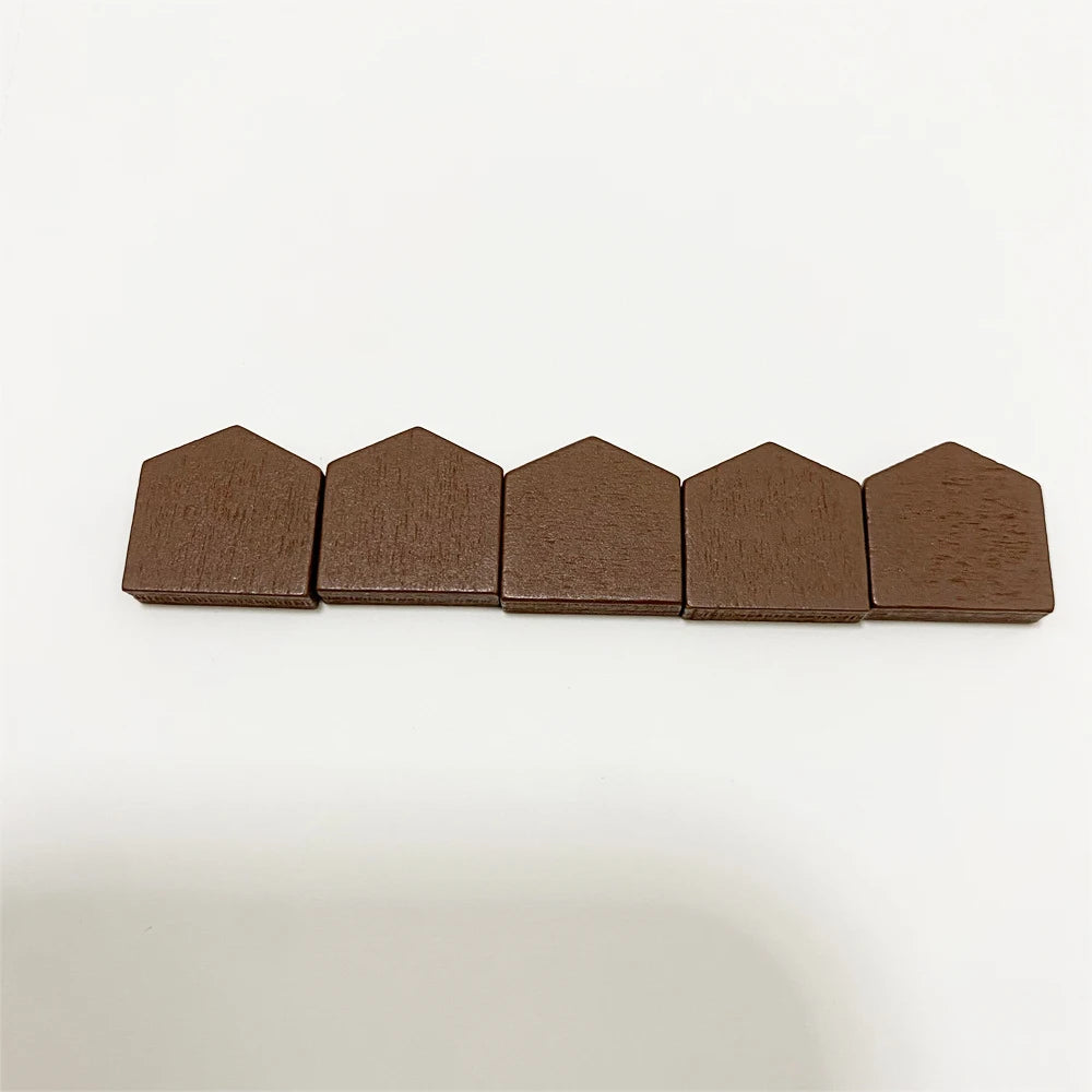 100Pcs Colorful Wooden House Pawn For Board games