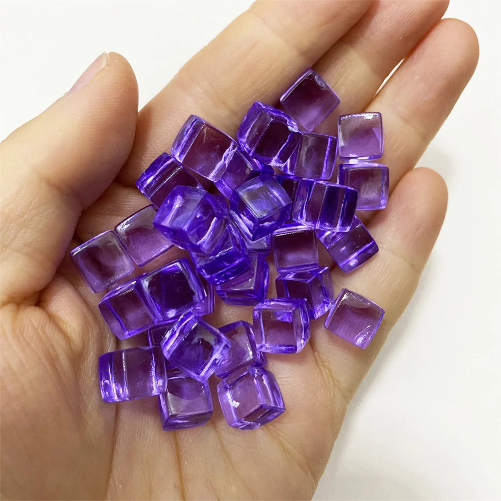 50Pcs Clear Colorful Cube Pieces For Board Games