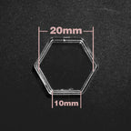 8Pcs Hexagon Clear Plastic Containers For Tokens