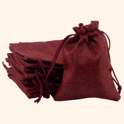 10pcs Burlap Dice Bags with Drawstring - Out of Play