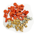 Sets of Wooden City and Goods For Board Games