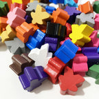 100PCS Wooden Meeples Bulk Replacement