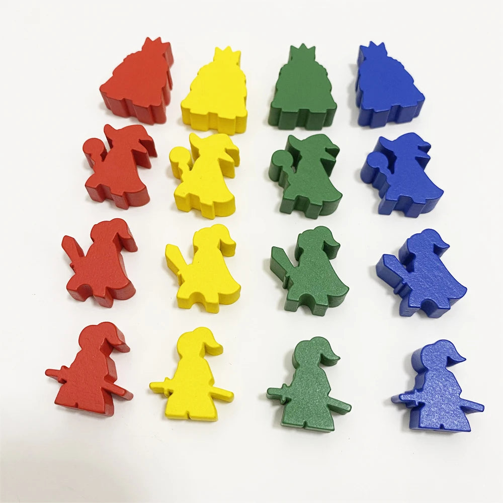 10 Pcs Wooden King/Master/Swordsman Peeples