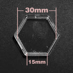 8Pcs Hexagon Clear Plastic Containers For Tokens