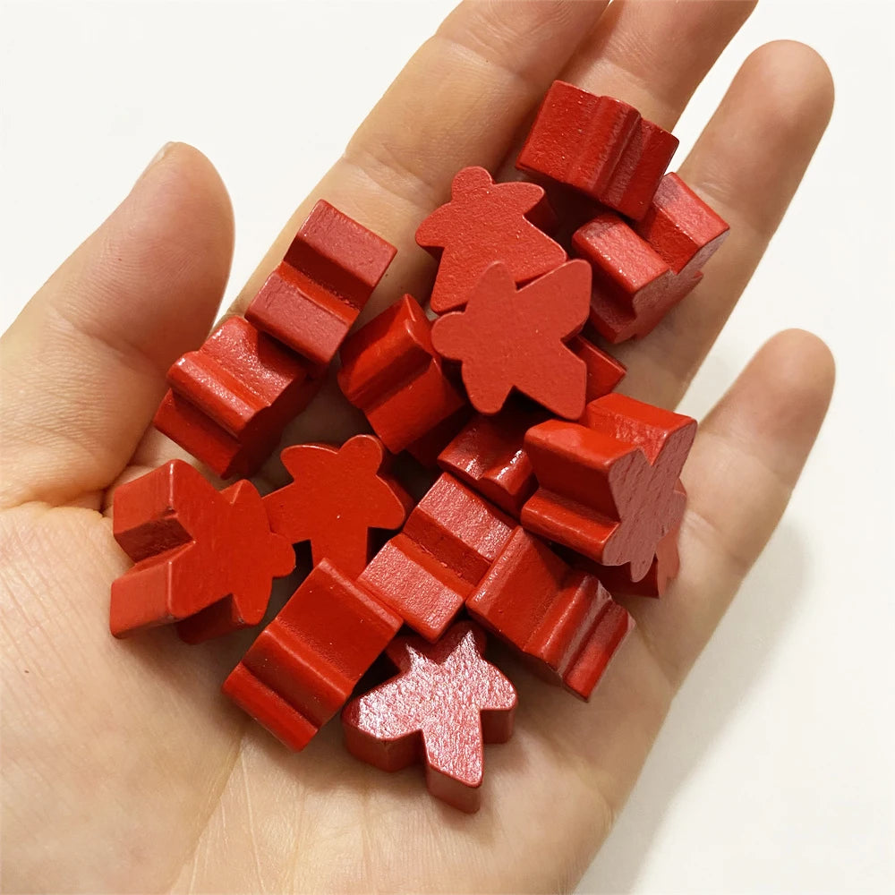20PCS Wooden Meeple Pieces Gaming Components