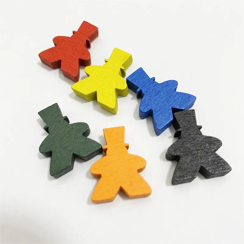 10pcs Colorful Wooden Magician Pieces For Board Games