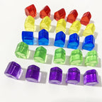 50PCS Acrylic Transparent Small House Token