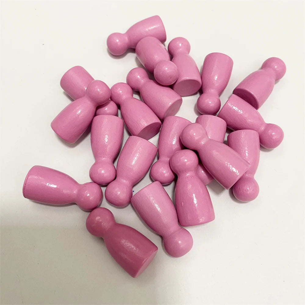 20Pcs Wooden Pawn Pieces For Board Games