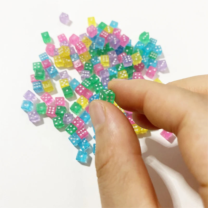 100Pcs Mini D6 Acrylic Dice For Board Game accessories