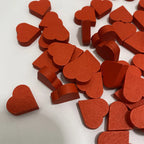 100Pcs Red Heart-Shape Game Pieces For Board Games