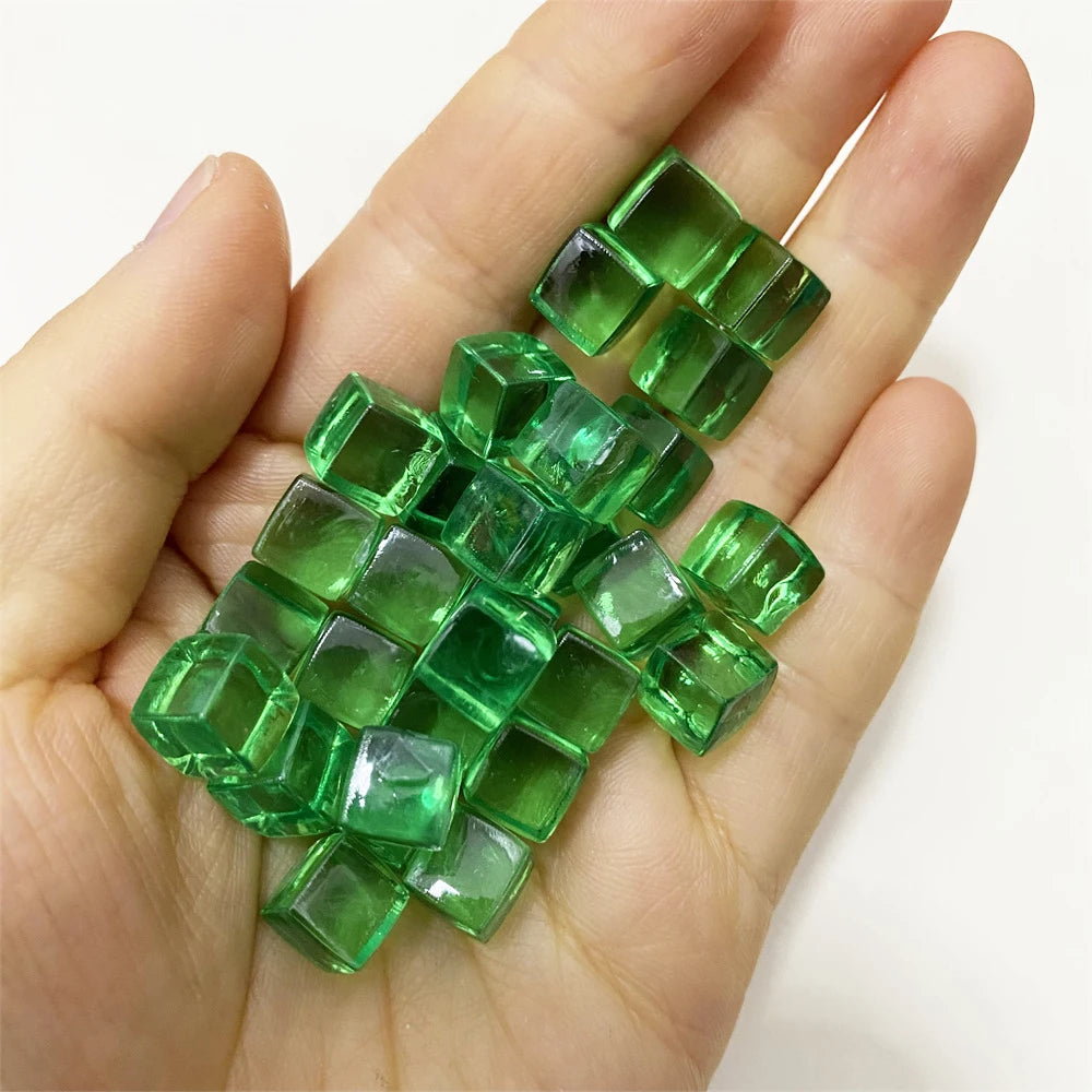 50Pcs Clear Colorful Cube Pieces For Board Games