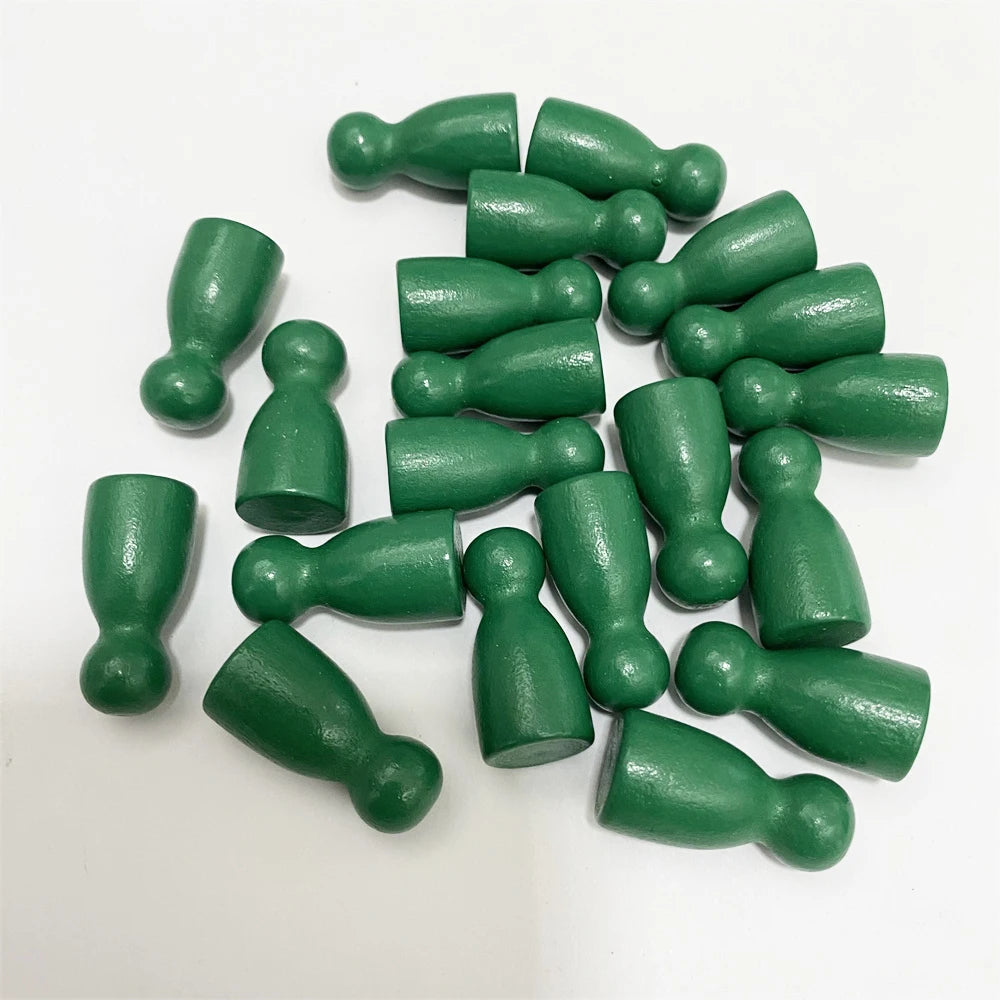 20Pcs Wooden Pawn Pieces For Board Games