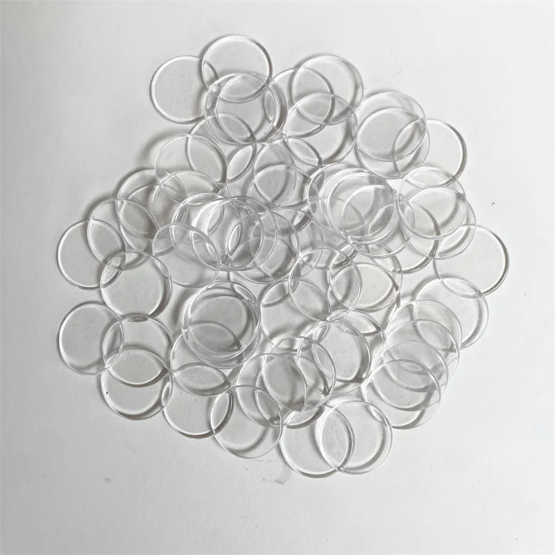 100pcs Transparent and Solid Chips For Board Game Tokens