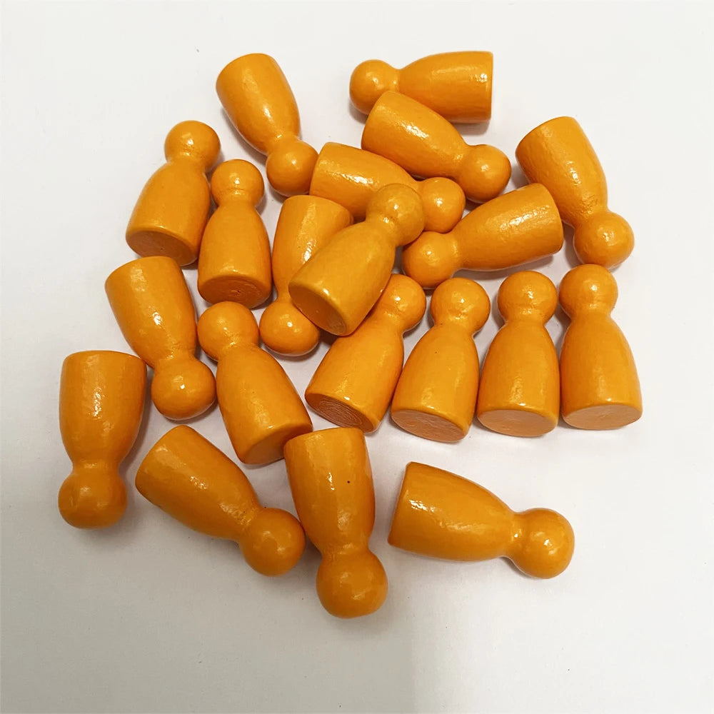 20Pcs Wooden Pawn Pieces For Board Games