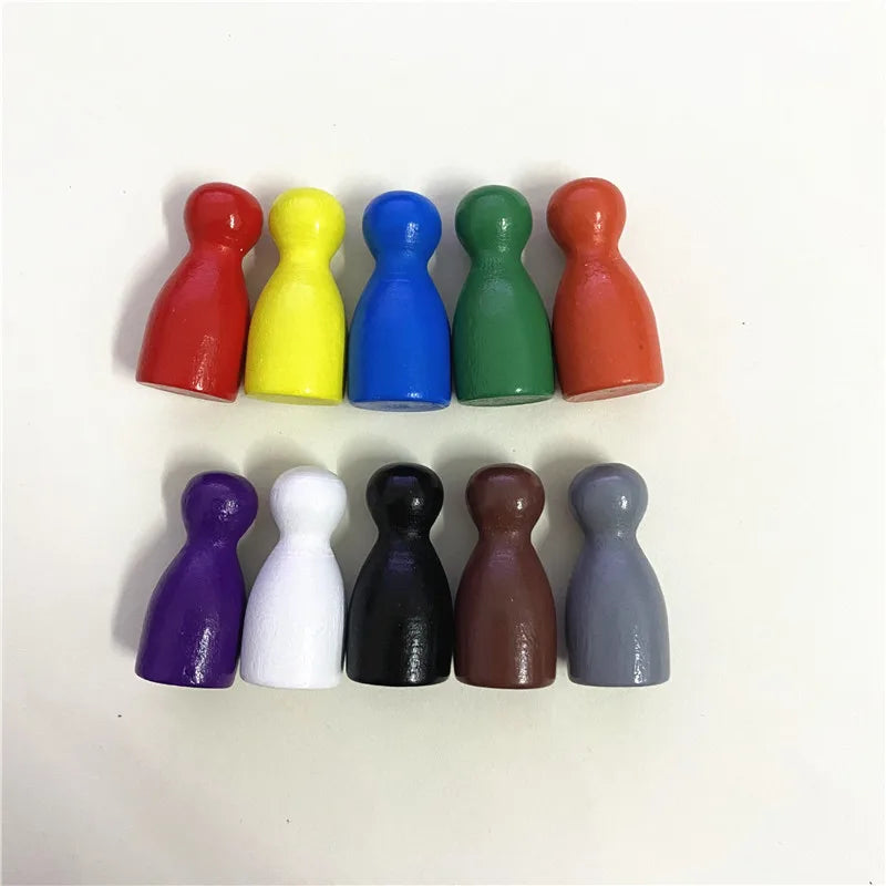 30Pcs Wood Pawns For Games