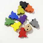 10PCS Big Size Wooden Peeple Pieces For Board Games