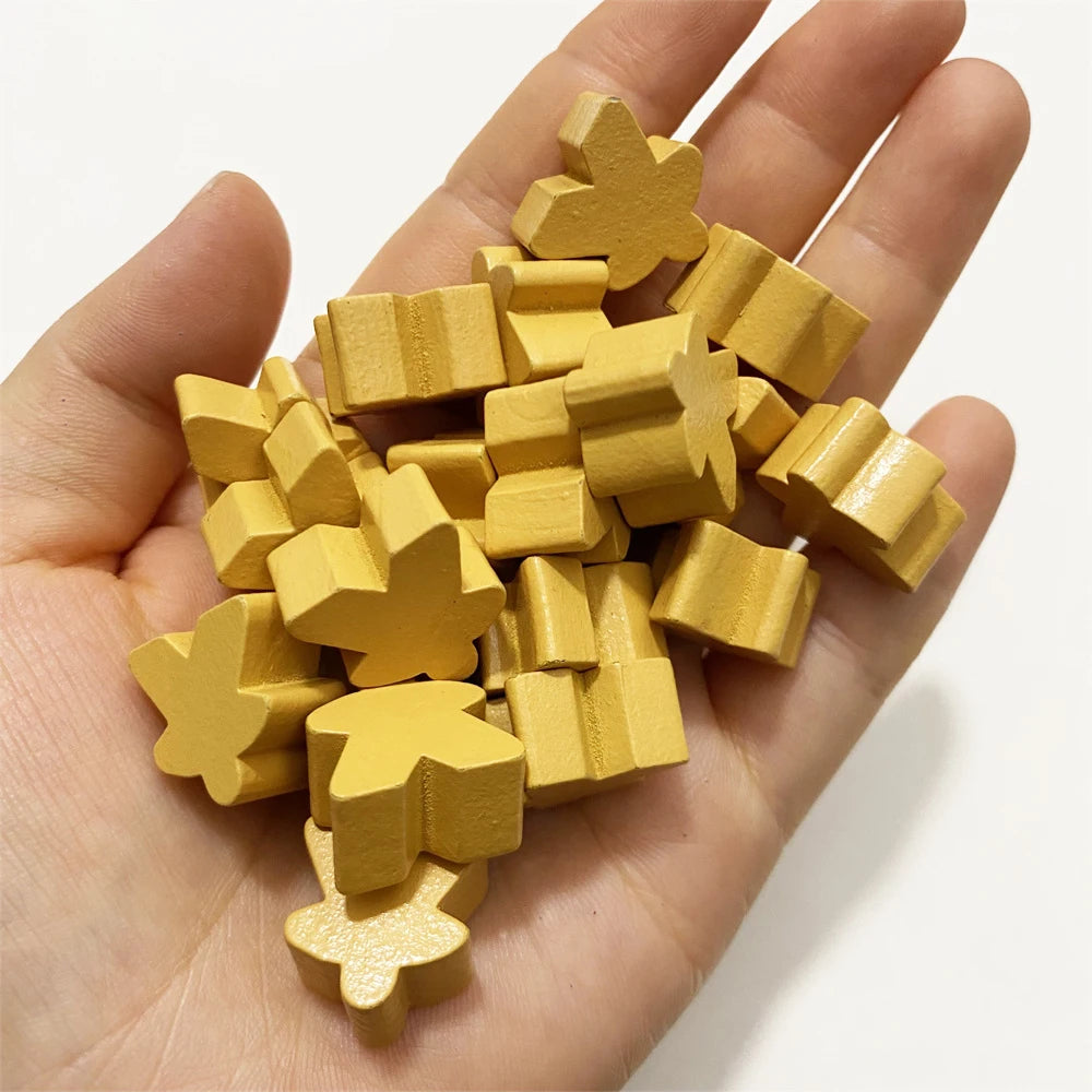 20PCS Wooden Meeple Pieces Gaming Components