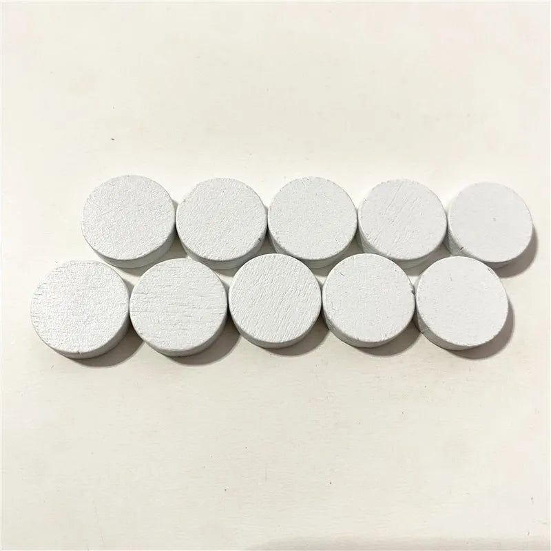 100pcs Wooden Disk Game Tokens For Board Games