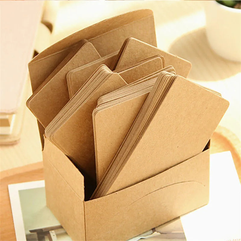 100 Pcs Blank Paper Postcards