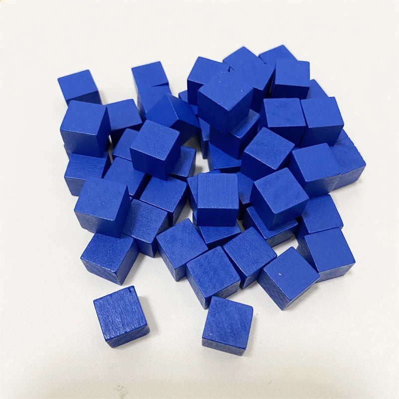 50Pcs Colorful Wood Cubes For Board Games