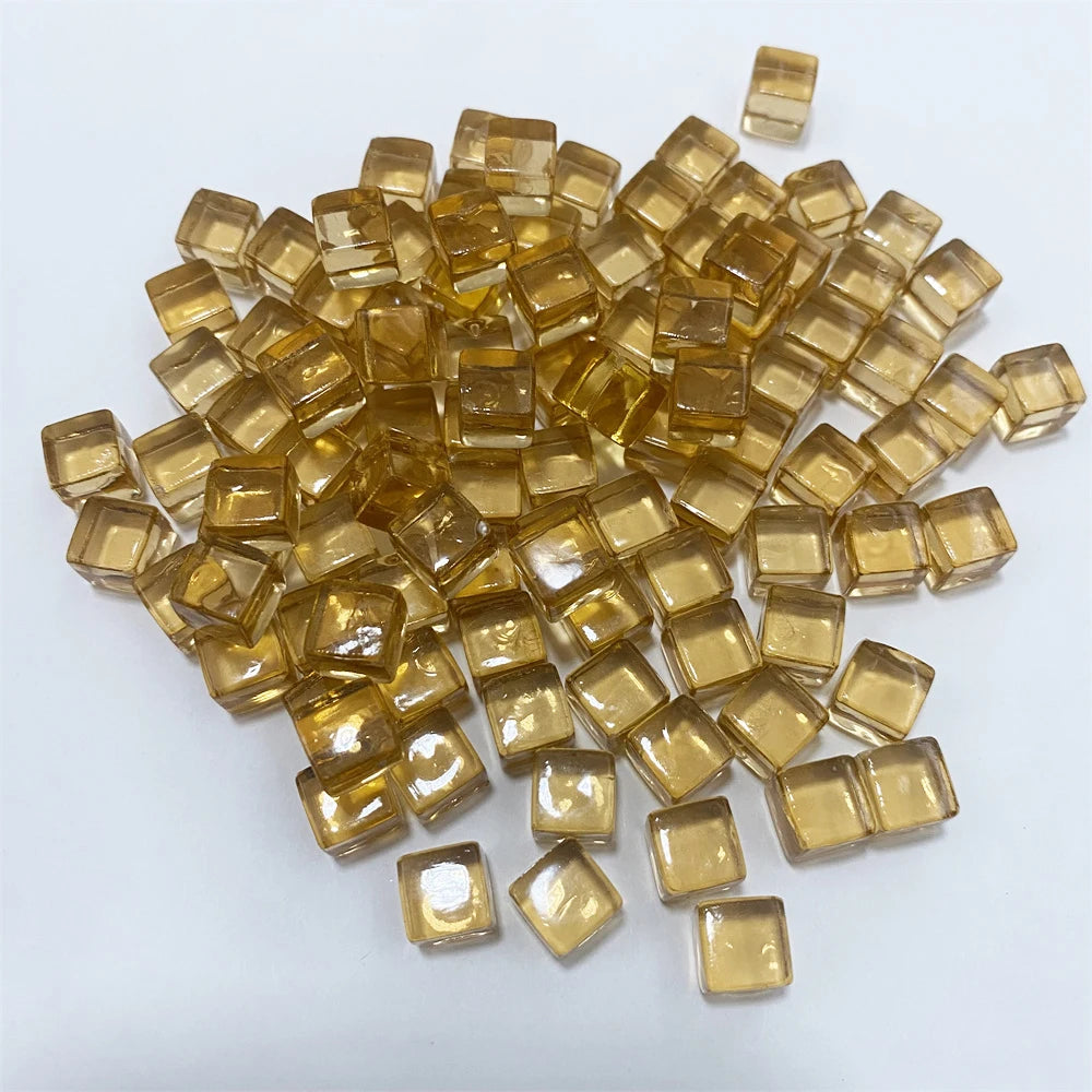 100Pcs Solid and Clear Acrylic Cubes For Board Games