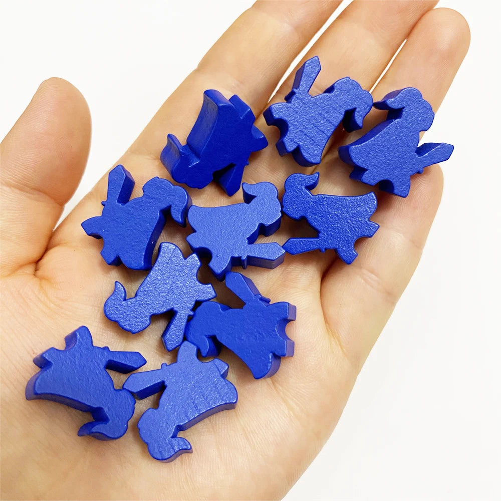 10 Pcs Wooden King/Master/Swordsman Peeples