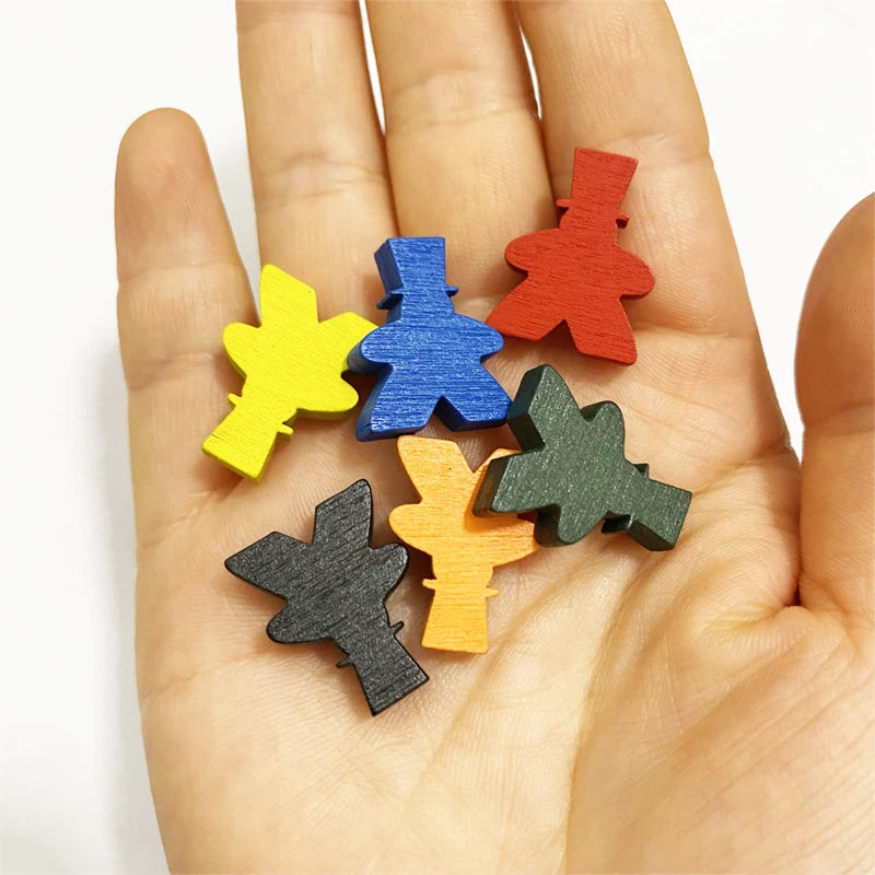 10pcs Colorful Wooden Magician Pieces For Board Games