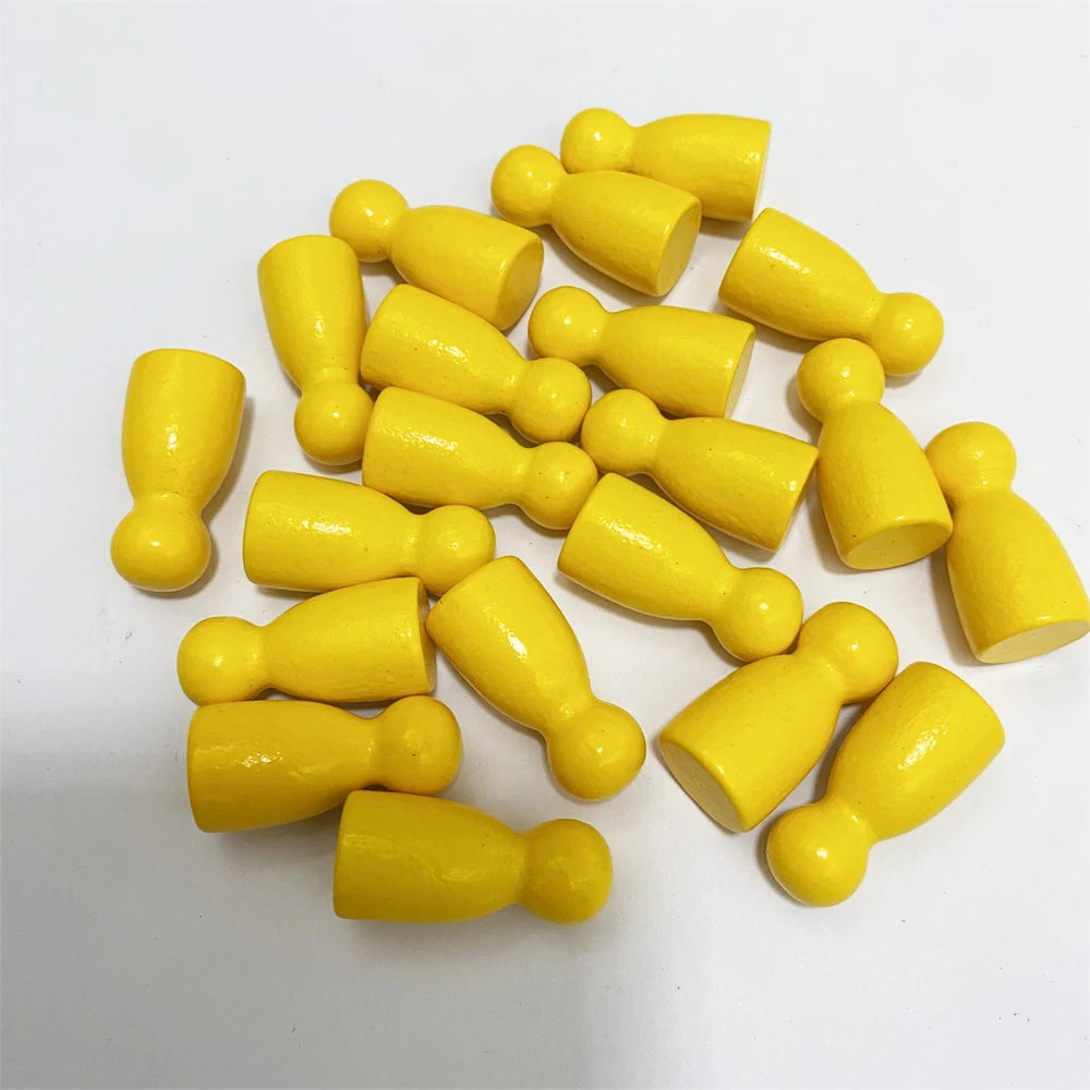 20Pcs Wooden Pawn Pieces For Board Games