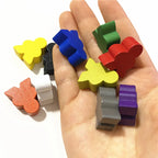 10Pc Big Wooden Peeple Pieces For Games