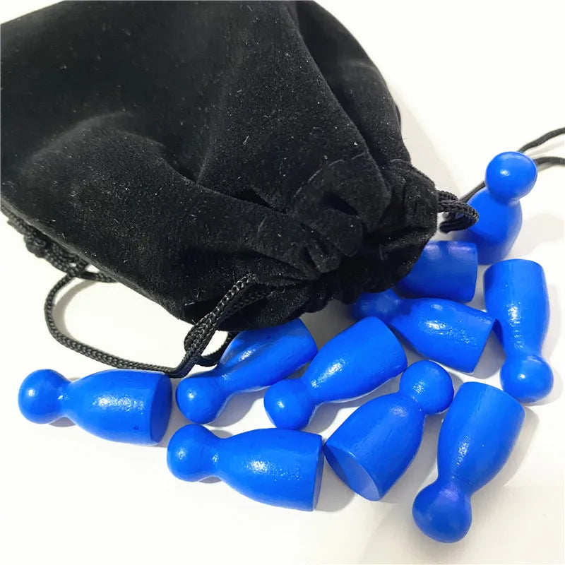 40Pcs Wooden Pawn For Board Games