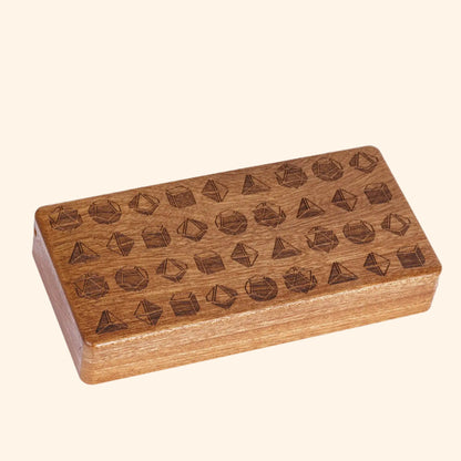 Wooden Dice Storage Case for 3 Set of 16mm Dice - Out of Play