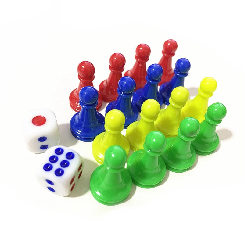 16Pcs Plastic Pawns For Games