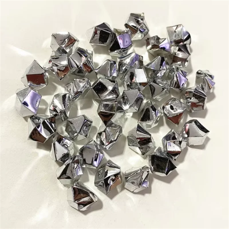 50PCS Acrylic Gold Silver Irregular Stone Game Pieces