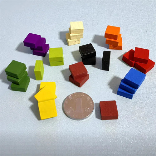 50Pcs Wooden Squares For Board Games - Out of Play
