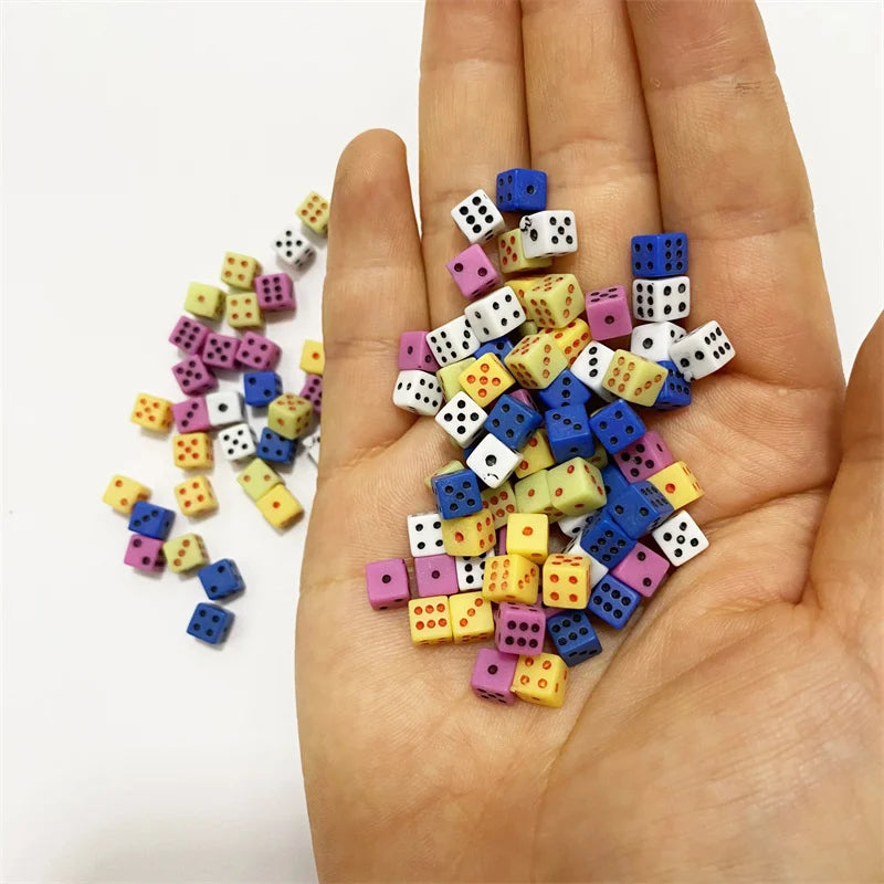 100Pcs Mini D6 Acrylic Dice For Board Game accessories