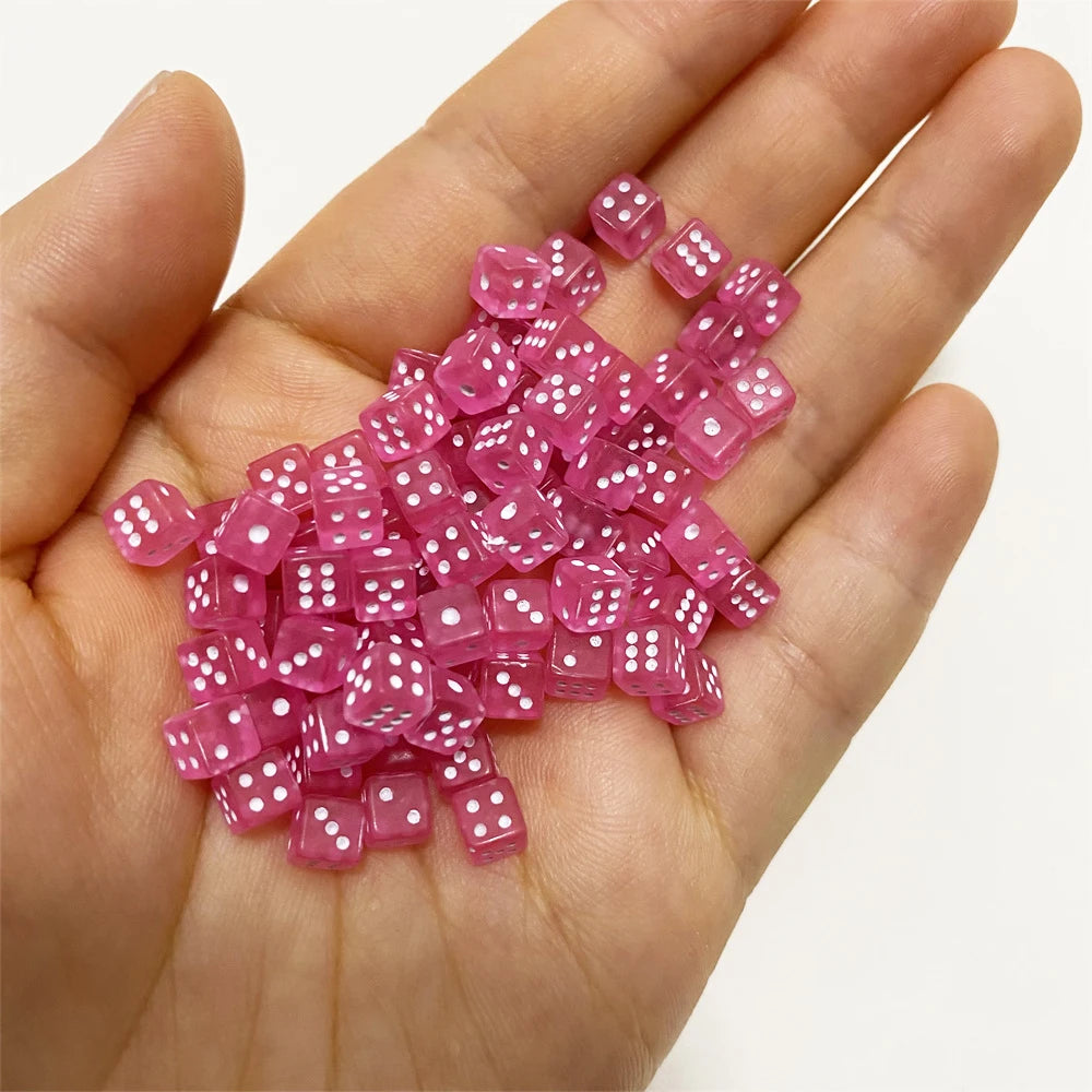 100Pcs Mini D6 Acrylic Dice For Board Game accessories