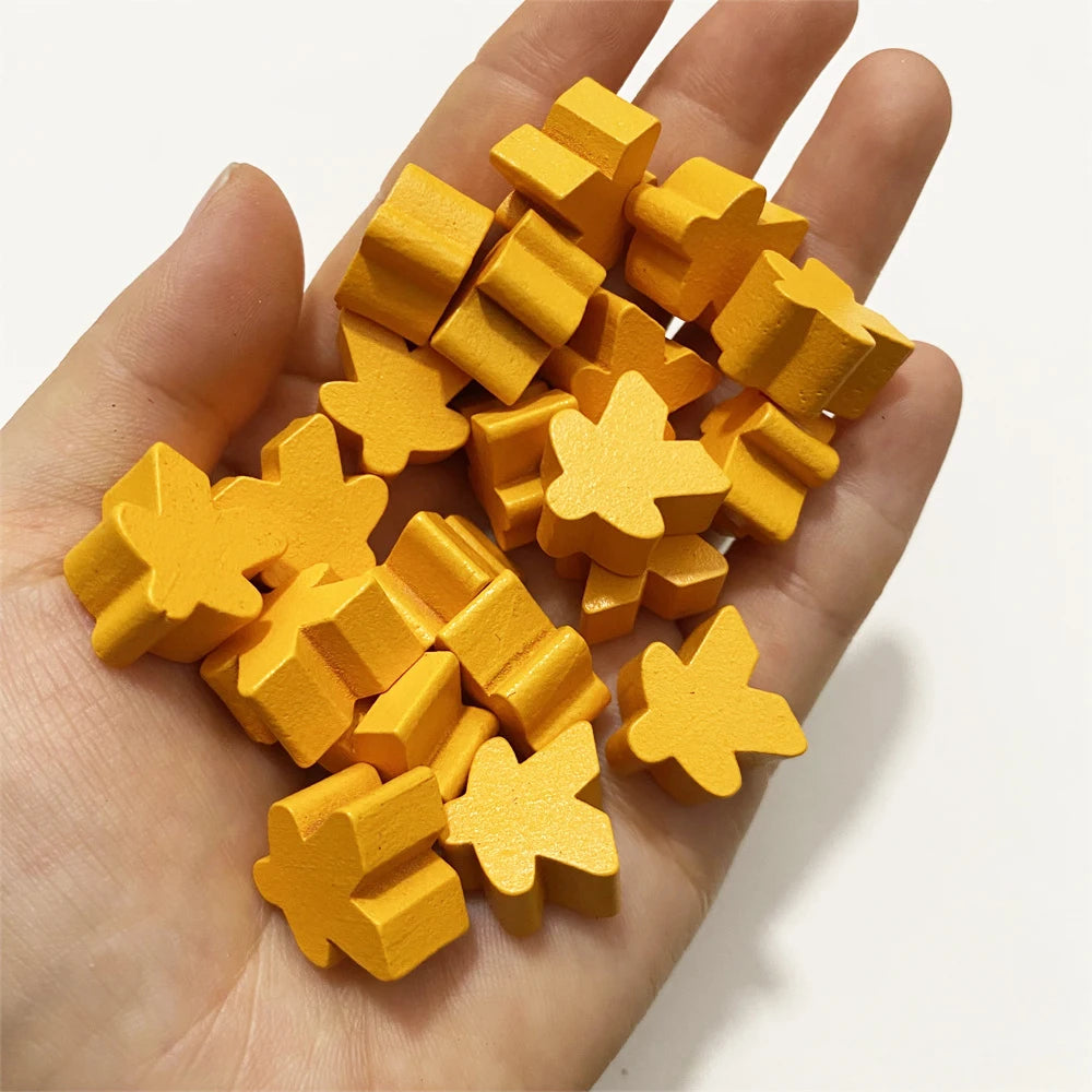 20PCS Wooden Meeple Pieces Gaming Components