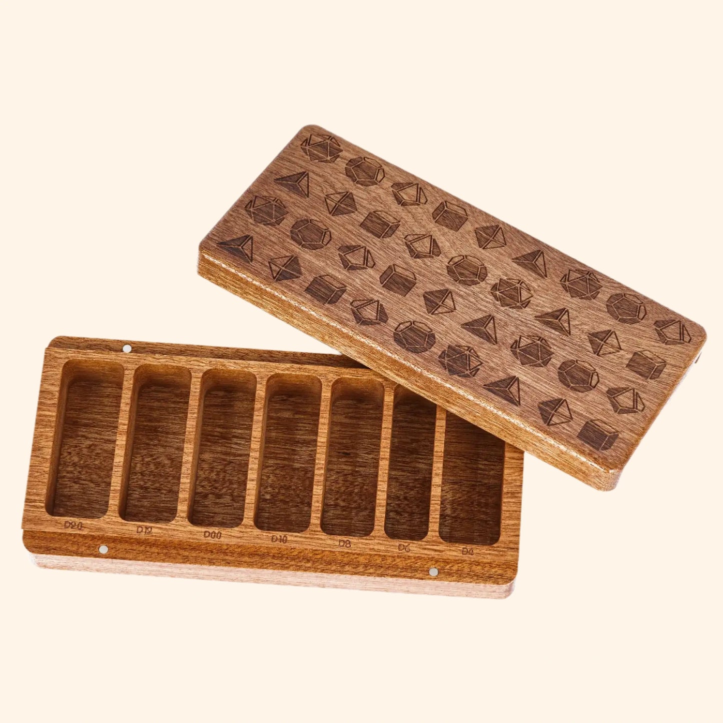 Wooden Dice Storage Case for 3 Set of 16mm Dice - Out of Play