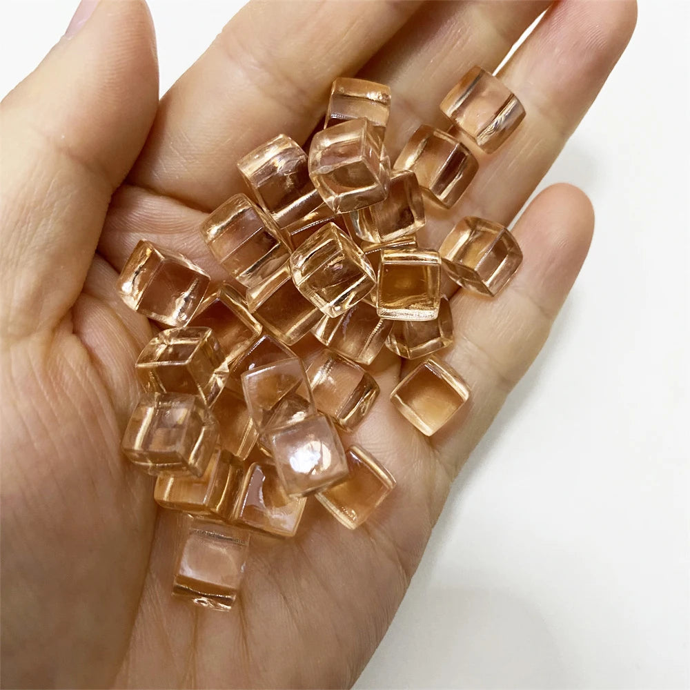 50Pcs Clear Colorful Cube Pieces For Board Games