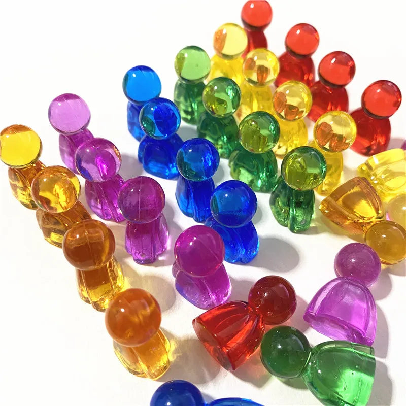 10pcs Acrylic Colorful Pieces For Games