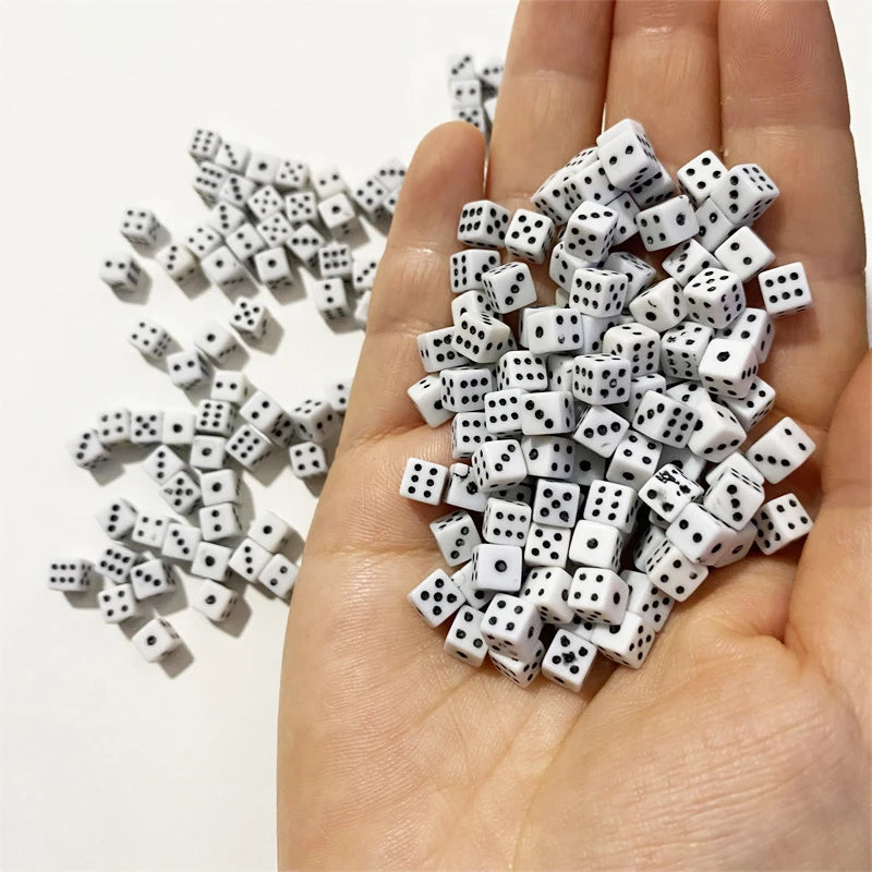 100Pcs Mini D6 Acrylic Dice For Board Game accessories
