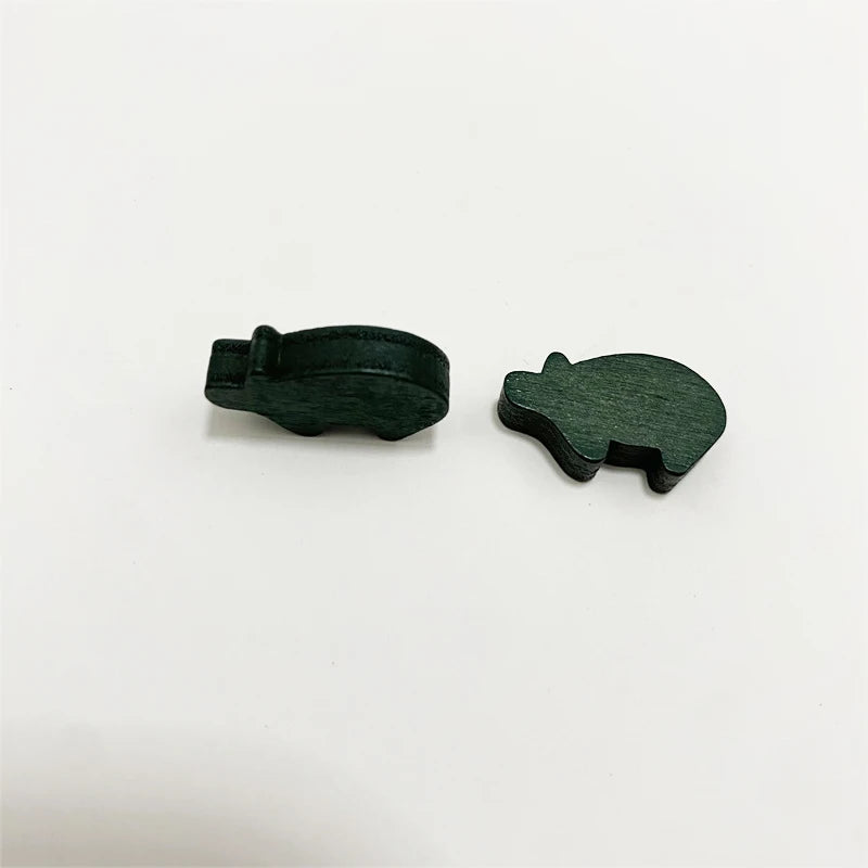 10Pcs Colorful Wooden Pig Pieces For Board Games