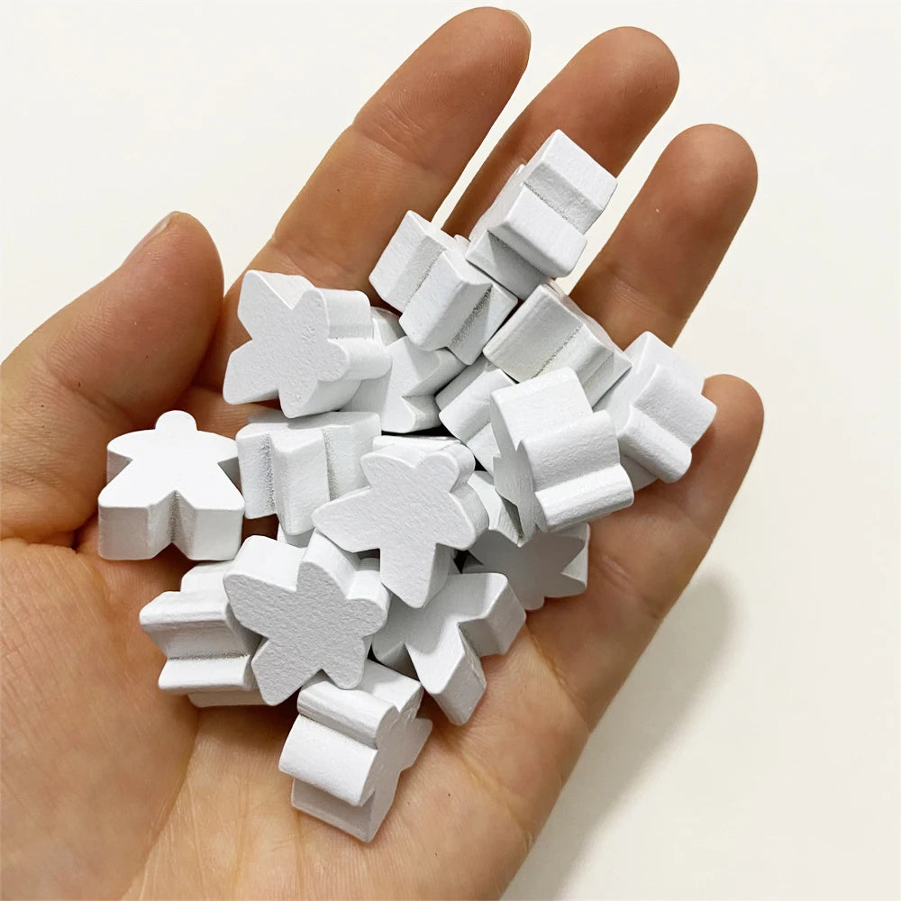 20PCS Wooden Meeple Pieces Gaming Components