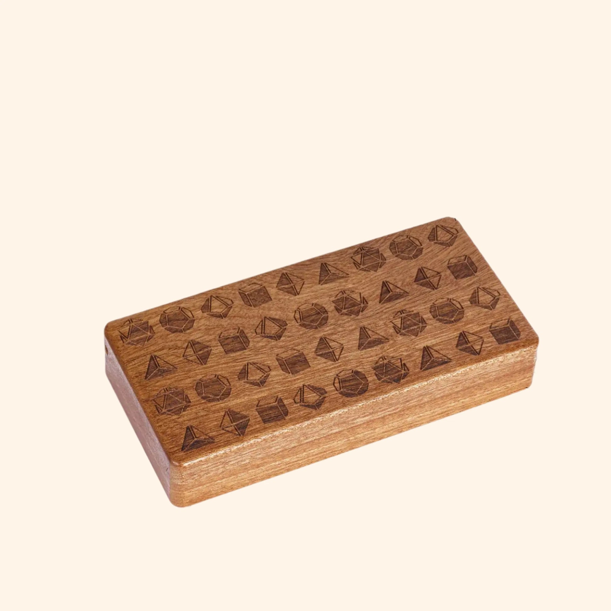 Wooden Dice Storage Case for 3 Set of 16mm Dice - Out of Play