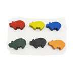 10Pcs Colorful Wooden Pig Pieces For Board Games