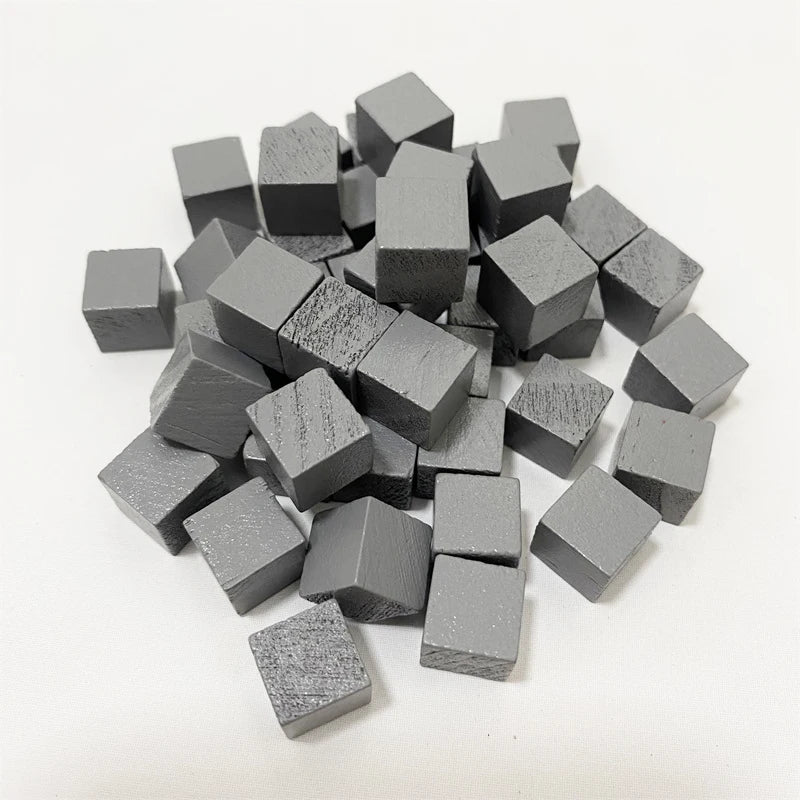 50Pcs Colorful Wood Cubes For Board Games